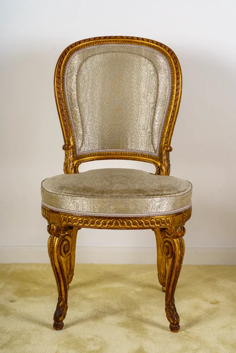 French 19th c. Louis XVI Dining Chairs (in the style of 18th c. Georges Jacob); set of 6