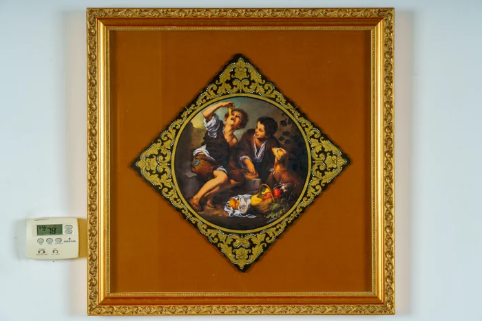 Italian painting by Davide Salvadore, Murano (after Murillo).