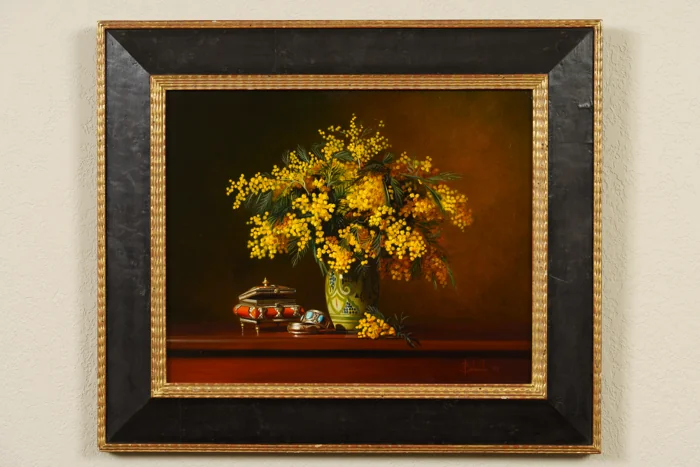 French c.1999, Four Still Life Paintings by Jean Pierre Bédarrides, in the style of 18th c. Chardin.