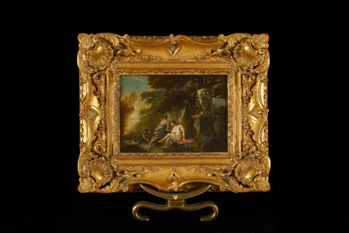 French 19c. Painting, by famous oil painter, Louis Hector Allemand.
