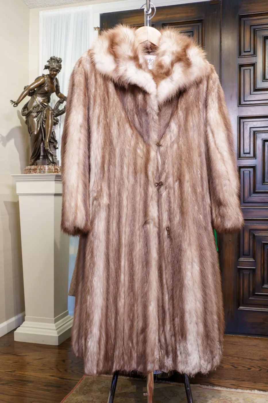 Vintage c. 1981 Emilio Gucci Full-Length Stone Marten Fur Coat, photograph 1